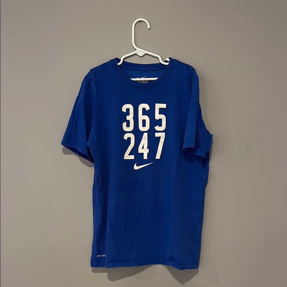 Nike—365 Days, 24 Hours, 7 Days a Week—Blue Performance Short Sleeve Tee
